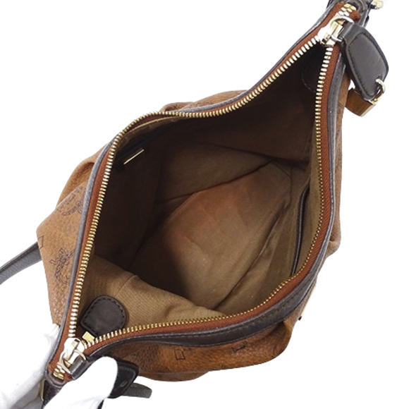 MCM Logo Gram Shoulder Bag Brown - Picture 5 of 16